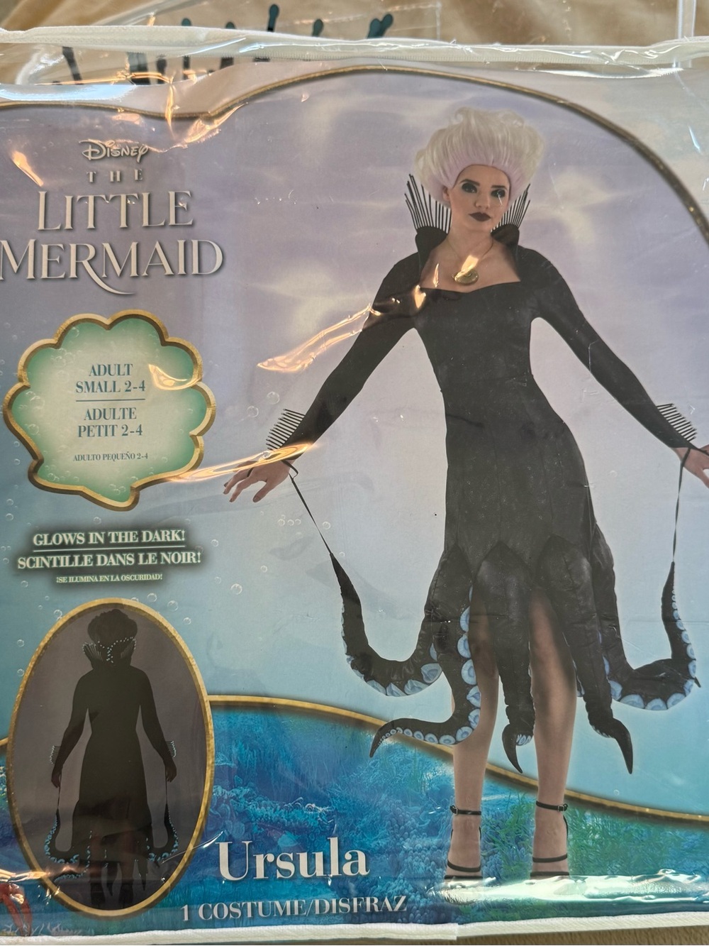 Disney Ursula Halloween Costume and Wig Small (2-4)